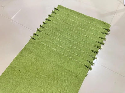 Payal Rugs Cotton Yoga Mat - Eco-Friendly Hand-Woven Rug - Non Slip & Thick (24”x72”x5mm) for Yoga Everyday Fitness at Home - Comfortable Extra-Long