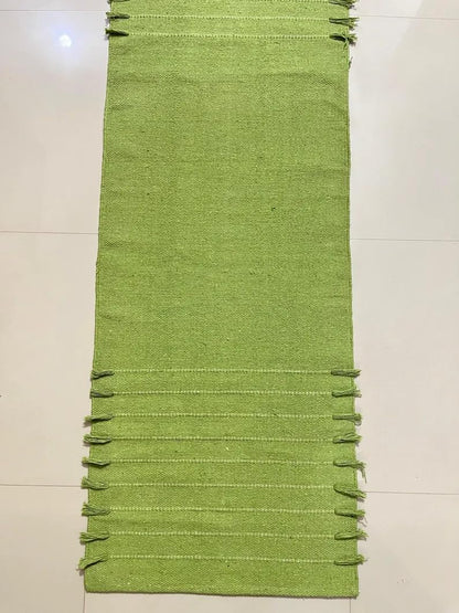 Payal Rugs Cotton Yoga Mat - Eco-Friendly Hand-Woven Rug - Non Slip & Thick (24”x72”x5mm) for Yoga Everyday Fitness at Home - Comfortable Extra-Long