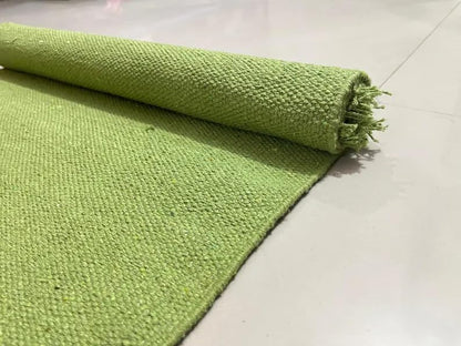 Payal Rugs Cotton Yoga Mat - Eco-Friendly Hand-Woven Rug - Non Slip & Thick (24”x72”x5mm) for Yoga Everyday Fitness at Home - Comfortable Extra-Long