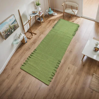 Payal Rugs Cotton Yoga Mat - Eco-Friendly Hand-Woven Rug - Non Slip & Thick (24”x72”x5mm) for Yoga Everyday Fitness at Home - Comfortable Extra-Long