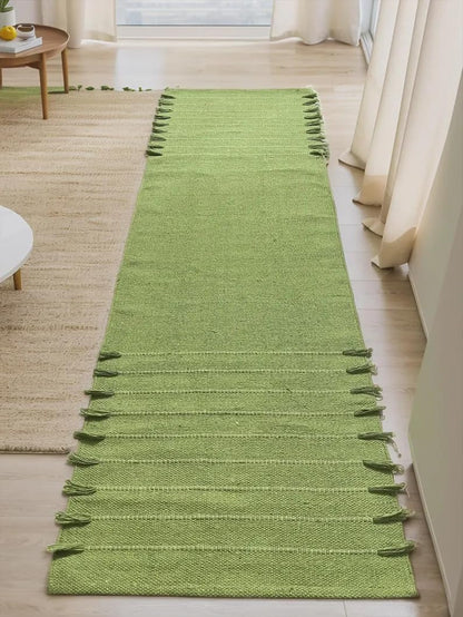 Payal Rugs Cotton Yoga Mat - Eco-Friendly Hand-Woven Rug - Non Slip & Thick (24”x72”x5mm) for Yoga Everyday Fitness at Home - Comfortable Extra-Long