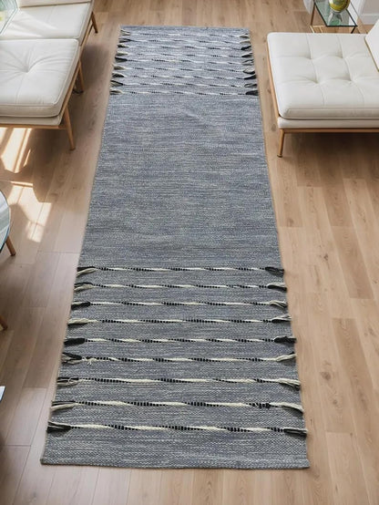 Payal Rugs Cotton Yoga Mat - Eco-Friendly Hand-Woven Rug - Non Slip & Thick (24”x72”x5mm) for Yoga Everyday Fitness at Home - Comfortable Extra-Long