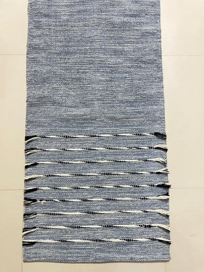 Payal Rugs Cotton Yoga Mat - Eco-Friendly Hand-Woven Rug - Non Slip & Thick (24”x72”x5mm) for Yoga Everyday Fitness at Home - Comfortable Extra-Long