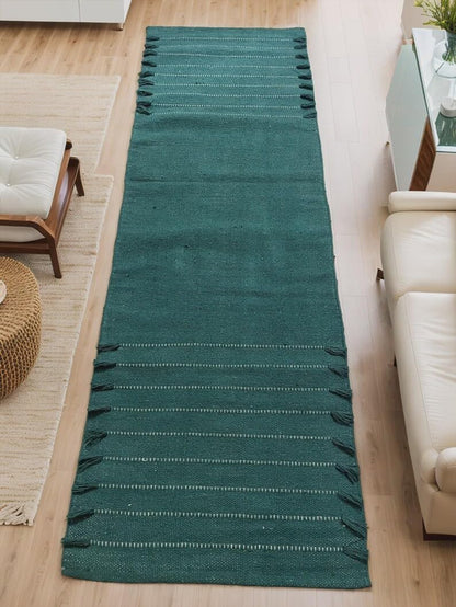 Payal Rugs Cotton Yoga Mat - Eco-Friendly Hand-Woven Rug - Non Slip & Thick (24”x72”x5mm) for Yoga Everyday Fitness at Home - Comfortable Extra-Long
