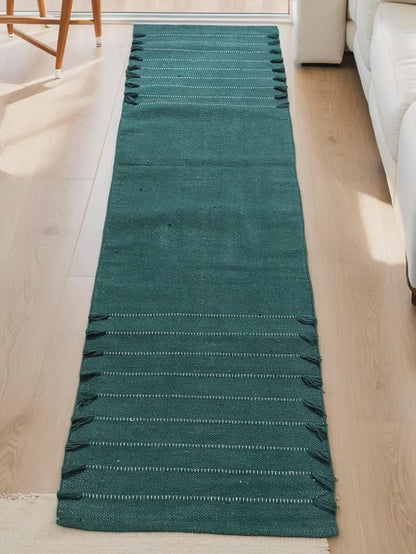 Payal Rugs Cotton Yoga Mat - Eco-Friendly Hand-Woven Rug - Non Slip & Thick (24”x72”x5mm) for Yoga Everyday Fitness at Home - Comfortable Extra-Long