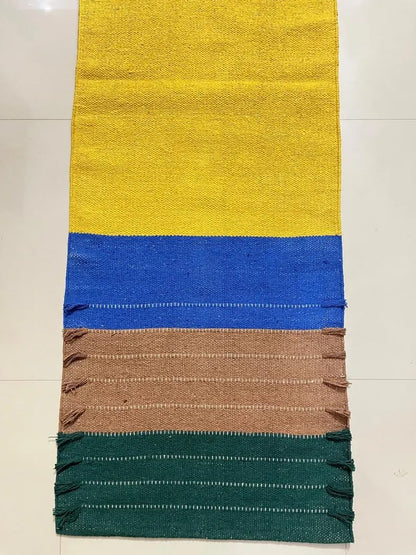 Payal Rugs Cotton Yoga Mat - Eco-Friendly Hand-Woven Rug - Non Slip & Thick (24”x72”x5mm) for Yoga Everyday Fitness at Home - Comfortable Extra-Long