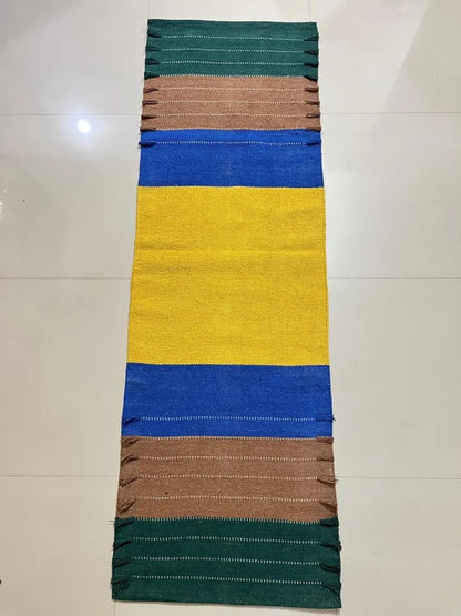 Payal Rugs Cotton Yoga Mat - Eco-Friendly Hand-Woven Rug - Non Slip & Thick (24”x72”x5mm) for Yoga Everyday Fitness at Home - Comfortable Extra-Long