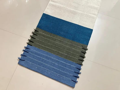 Payal Rugs Cotton Yoga Mat - Eco-Friendly Hand-Woven Rug - Non Slip & Thick (24”x72”x5mm) for Yoga Everyday Fitness at Home - Comfortable Extra-Long