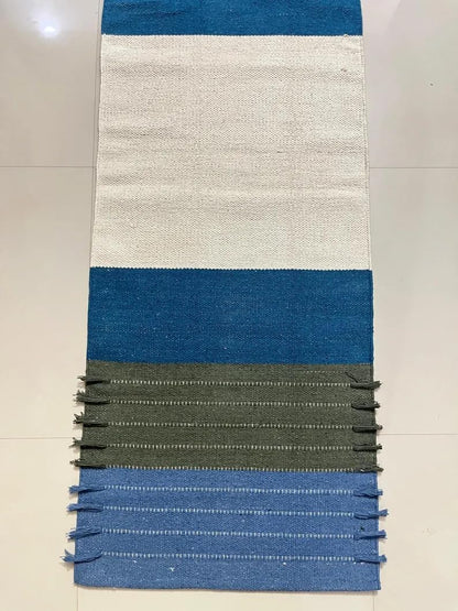 Payal Rugs Cotton Yoga Mat - Eco-Friendly Hand-Woven Rug - Non Slip & Thick (24”x72”x5mm) for Yoga Everyday Fitness at Home - Comfortable Extra-Long