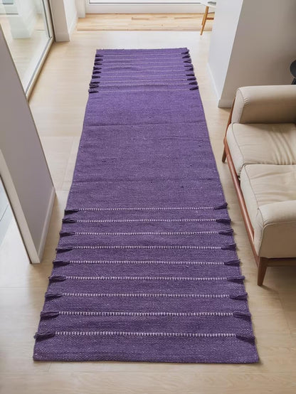 Payal Rugs Cotton Yoga Mat - Eco-Friendly Hand-Woven Rug - Non Slip & Thick (24”x72”x5mm) for Yoga Everyday Fitness at Home - Comfortable Extra-Long