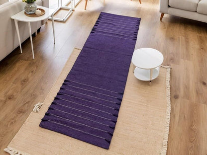 Payal Rugs Cotton Yoga Mat - Eco-Friendly Hand-Woven Rug - Non Slip & Thick (24”x72”x5mm) for Yoga Everyday Fitness at Home - Comfortable Extra-Long