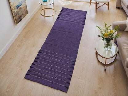 Payal Rugs Cotton Yoga Mat - Eco-Friendly Hand-Woven Rug - Non Slip & Thick (24”x72”x5mm) for Yoga Everyday Fitness at Home - Comfortable Extra-Long