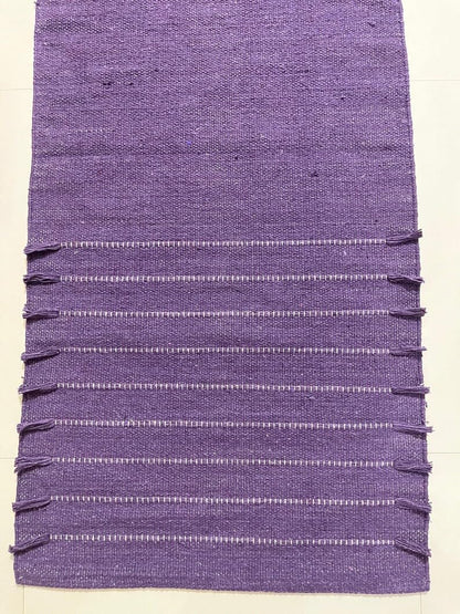 Payal Rugs Cotton Yoga Mat - Eco-Friendly Hand-Woven Rug - Non Slip & Thick (24”x72”x5mm) for Yoga Everyday Fitness at Home - Comfortable Extra-Long