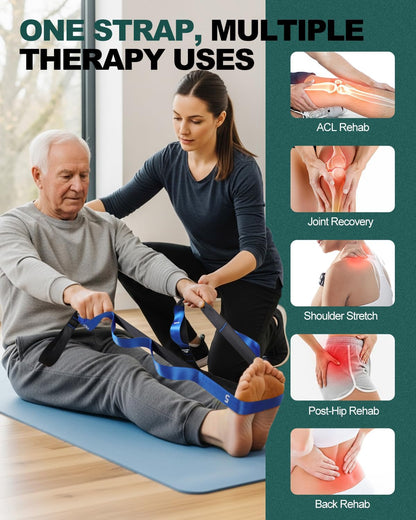 Stretching Strap with Loops, Yoga Strap, Stretch Bands for Exercise