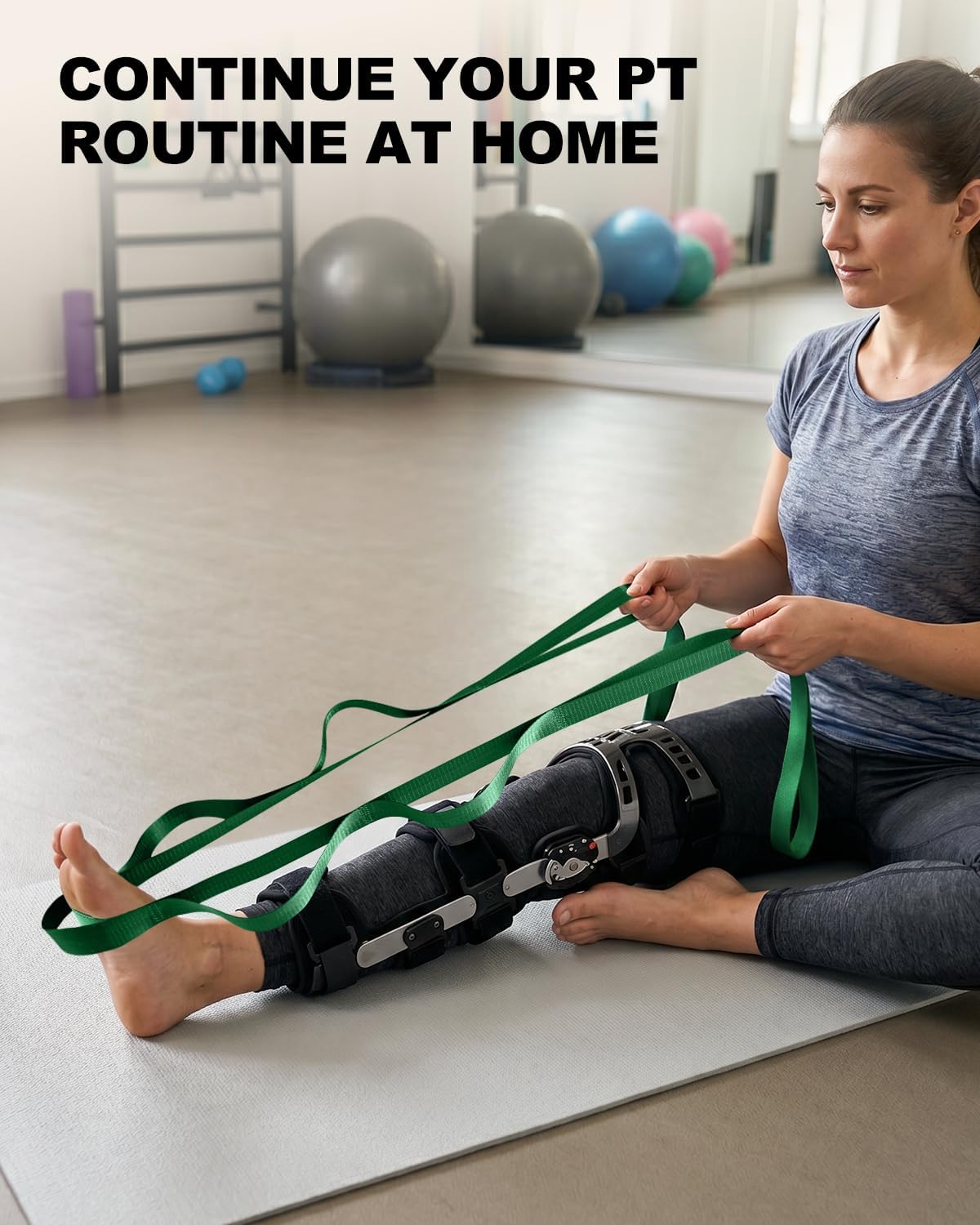 Stretching Strap with Loops, Yoga Strap, Stretch Bands for Exercise