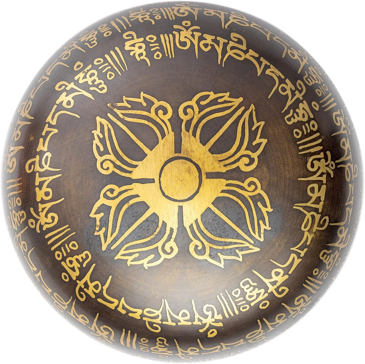 Premium Tibetan Singing Bowl Set – Handmade in Nepal Sound & Meditation Bowl – Spiritual Decor for Yoga, Wellness Spaces & Relaxation (Brown & Red)