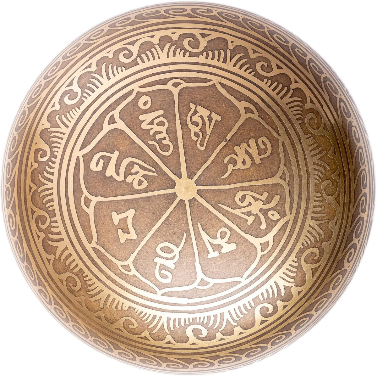 Premium Tibetan Singing Bowl Set – Handmade in Nepal Sound & Meditation Bowl – Spiritual Decor for Yoga, Wellness Spaces & Relaxation (Brown & Red)