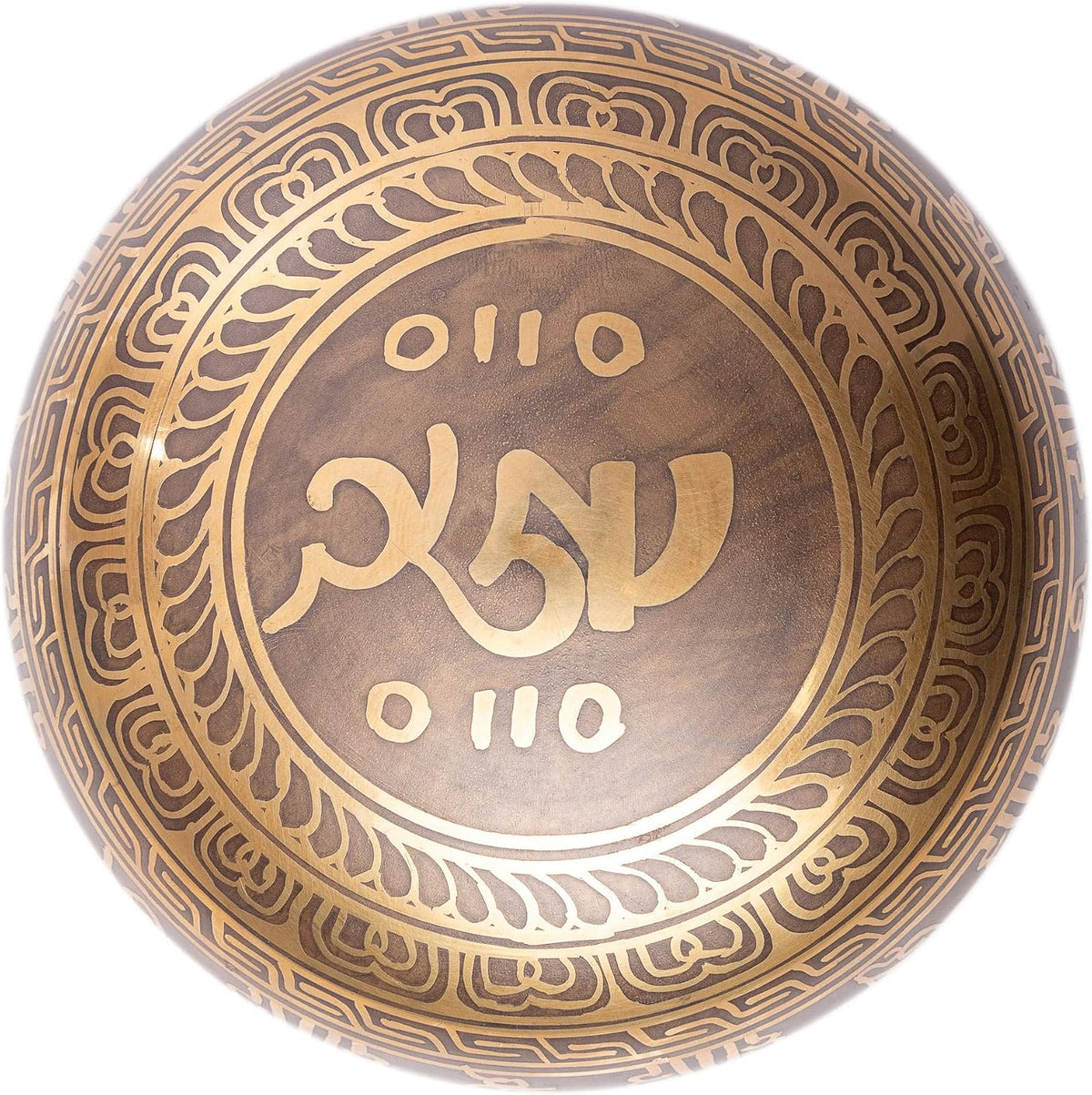 Premium Tibetan Singing Bowl Set – Handmade in Nepal Sound & Meditation Bowl – Spiritual Decor for Yoga, Wellness Spaces & Relaxation (Brown & Red)