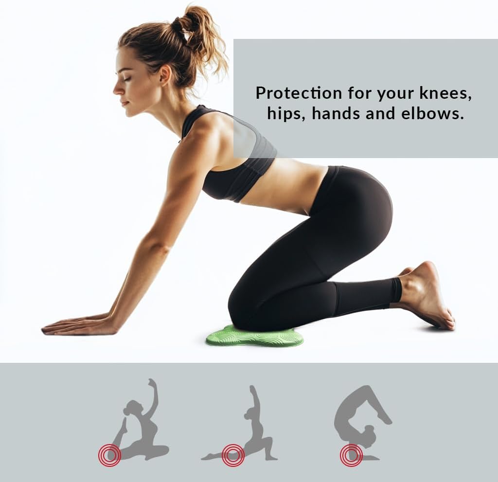 2-Pack Yoga Knee Pad Cushion - Extra Thick Foam Pads for Knees, Elbows, Wrists, Hands, and Head Cushioned Knee Pad for Yoga Non-Slip Yoga Knee Pads Knee Support Pad for Yoga Yoga Knee Pad Set for Joint Comfort High-Density Yoga Knee Cushions