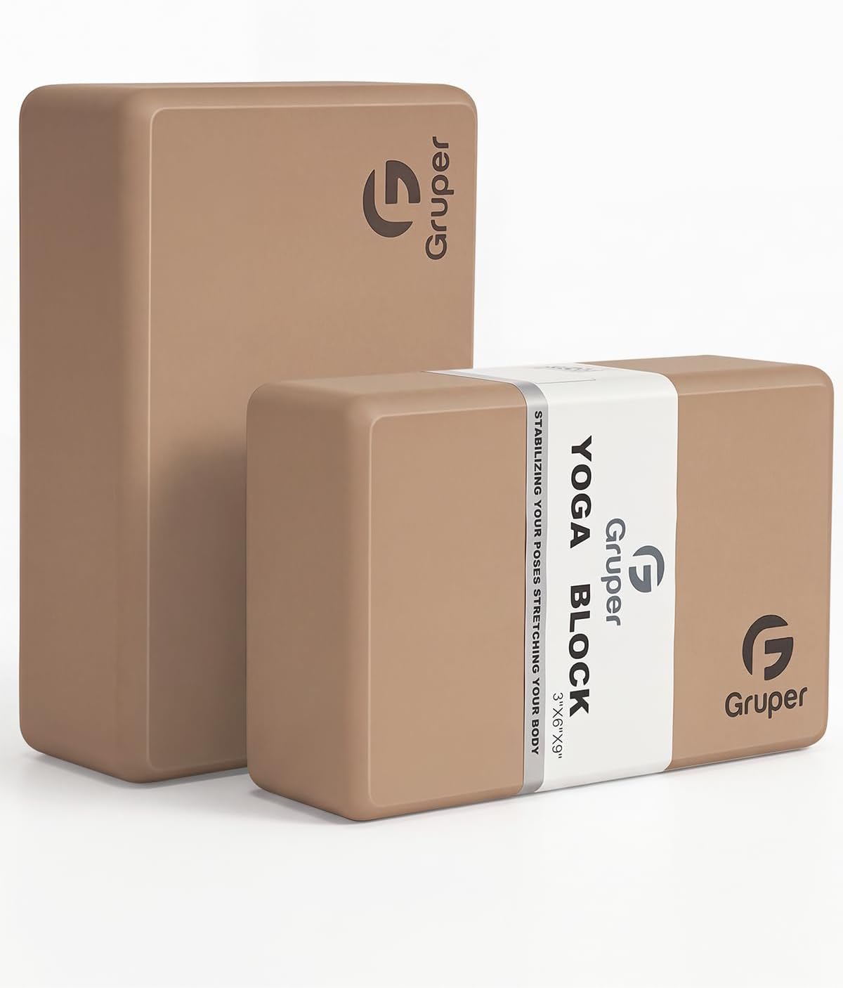 Yoga Blocks 2 Pack, 9"x6"x3" Exercise Blocks Pilates Blocks