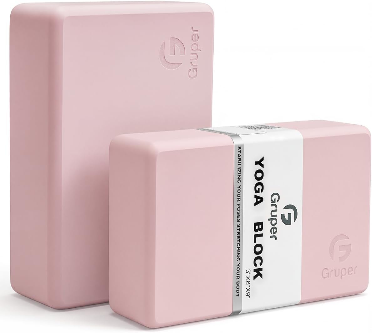 Yoga Blocks 2 Pack, 9"x6"x3" Exercise Blocks Pilates Blocks