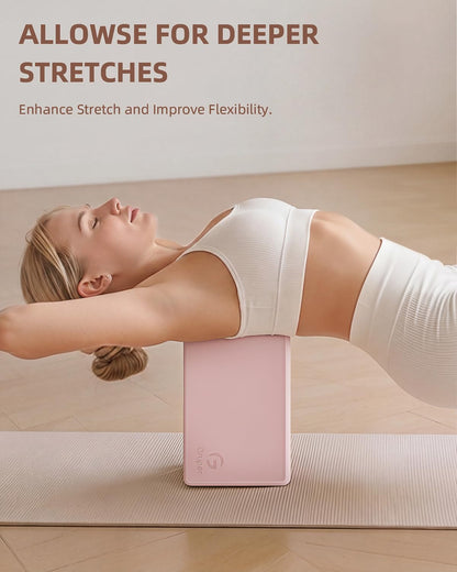 Yoga Blocks 2 Pack, 9"x6"x3" Exercise Blocks Pilates Blocks
