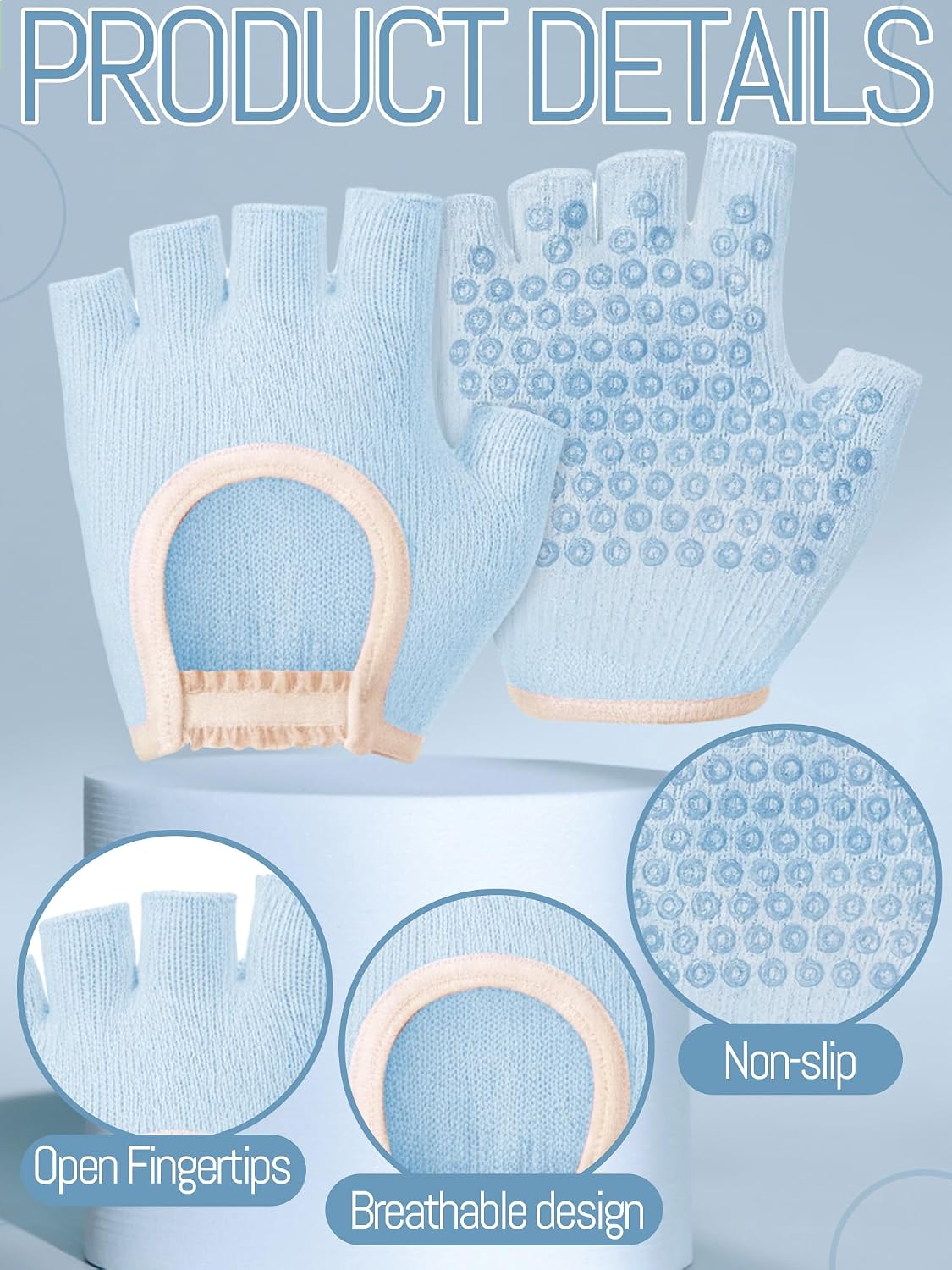 4 Pcs Women Workout Gloves