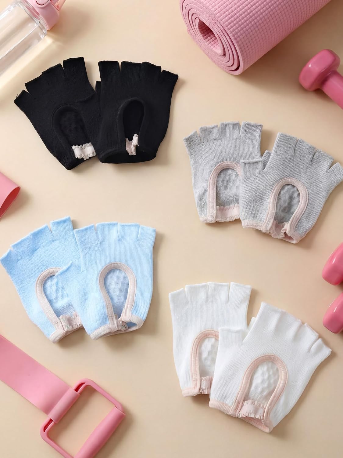 4 Pcs Women Workout Gloves