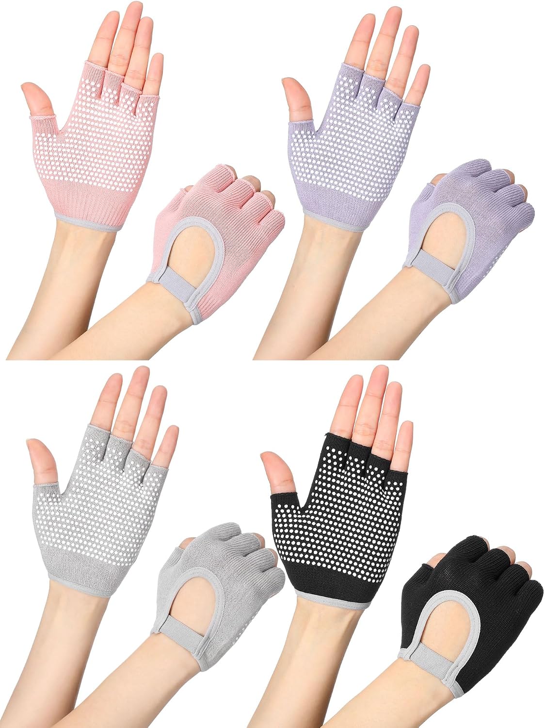 4 Pcs Women Workout Gloves