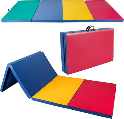 4'x8'x2 Thick Folding Gymnastics Exercise Mat Aerobics Stretching Yoga Mats
