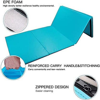 4'x8'x2 Thick Folding Gymnastics Exercise Mat Aerobics Stretching Yoga Mats