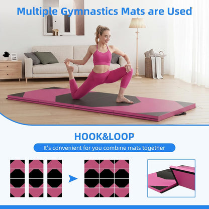 4'x8'x2 Thick Folding Gymnastics Exercise Mat Aerobics Stretching Yoga Mats