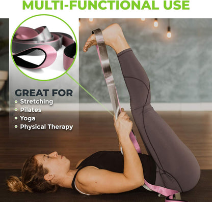 Physical Therapy Stretch Strap with 12 Loops - 1.5 Inch Width