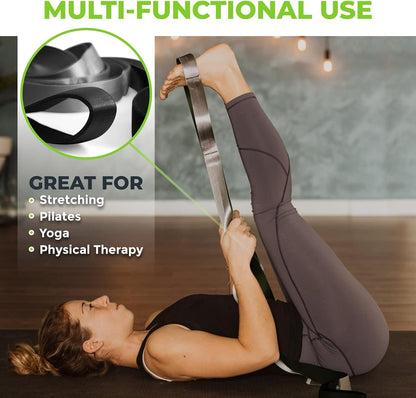 Physical Therapy Stretch Strap with 12 Loops - 1.5 Inch Width