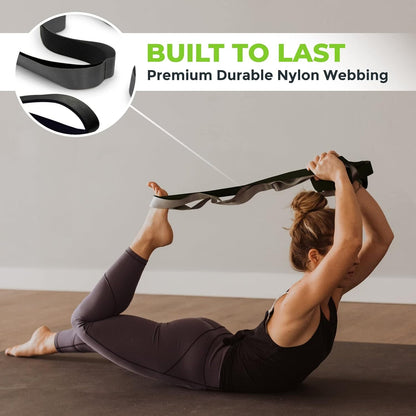 Physical Therapy Stretch Strap with 12 Loops - 1.5 Inch Width