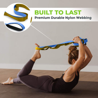 Physical Therapy Stretch Strap with 12 Loops - 1.5 Inch Width
