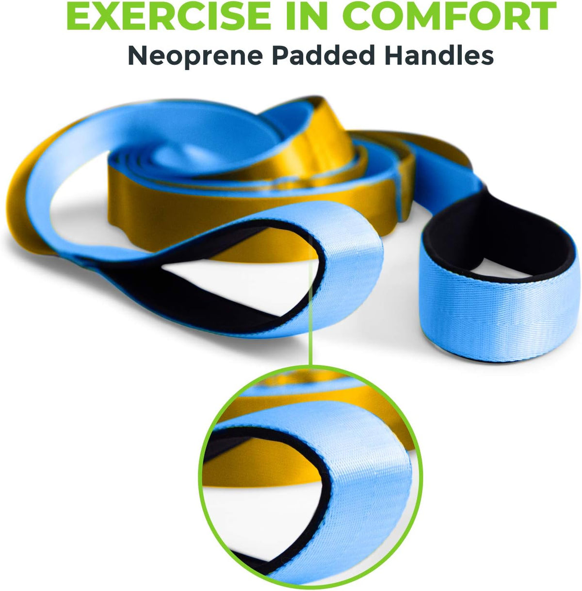 Physical Therapy Stretch Strap with 12 Loops - 1.5 Inch Width