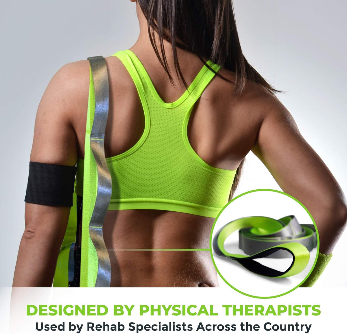 Physical Therapy Stretch Strap with 12 Loops - 1.5 Inch Width