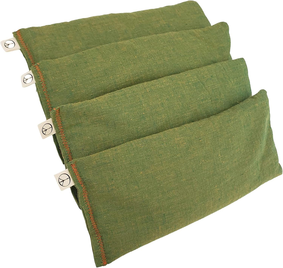 Pack of (4) Unscented Organic Flax Seed Eye Pillows - 4 x 8.5 - Soft & Soothing Cotton - soothing relaxing - purple lilac amethyst
