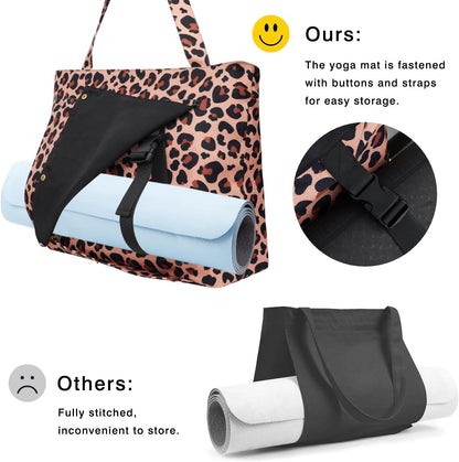 Yoga Mat Bag Yoga Bags and Carriers Fits All Your Stuff Yoga Tote Bag with Zipper Pocket Yoga Mat Carrier Pilates Bag Take in Out Mat Easily