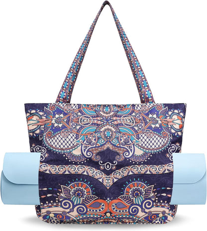 Yoga Mat Bag Yoga Bags and Carriers Fits All Your Stuff Yoga Tote Bag with Zipper Pocket Yoga Mat Carrier Pilates Bag Take in Out Mat Easily