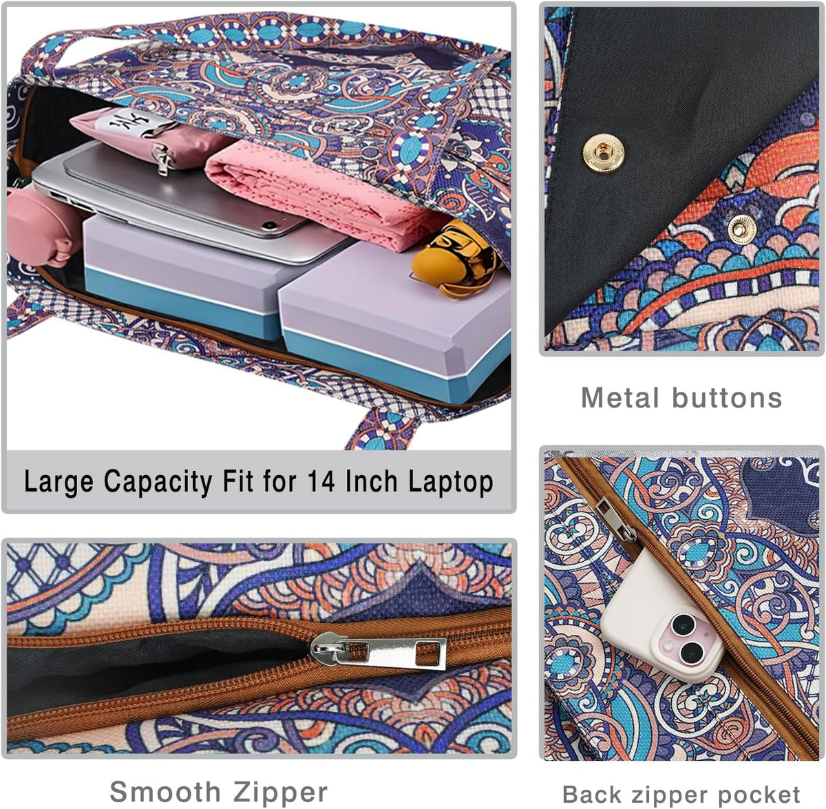 Yoga Mat Bag Yoga Bags and Carriers Fits All Your Stuff Yoga Tote Bag with Zipper Pocket Yoga Mat Carrier Pilates Bag Take in Out Mat Easily