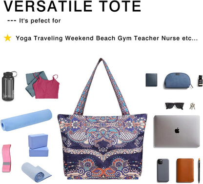 Yoga Mat Bag Yoga Bags and Carriers Fits All Your Stuff Yoga Tote Bag with Zipper Pocket Yoga Mat Carrier Pilates Bag Take in Out Mat Easily