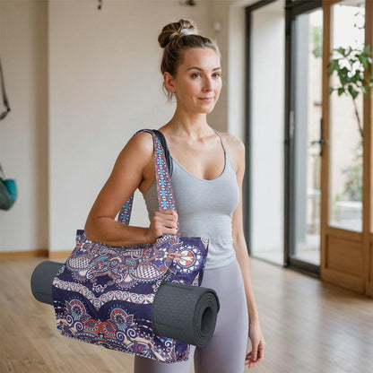 Yoga Mat Bag Yoga Bags and Carriers Fits All Your Stuff Yoga Tote Bag with Zipper Pocket Yoga Mat Carrier Pilates Bag Take in Out Mat Easily