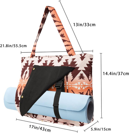 Yoga Mat Bag Yoga Bags and Carriers Fits All Your Stuff Yoga Tote Bag with Zipper Pocket Yoga Mat Carrier Pilates Bag Take in Out Mat Easily