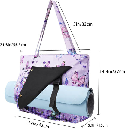 Yoga Mat Bag Yoga Bags and Carriers Fits All Your Stuff Yoga Tote Bag with Zipper Pocket Yoga Mat Carrier Pilates Bag Take in Out Mat Easily