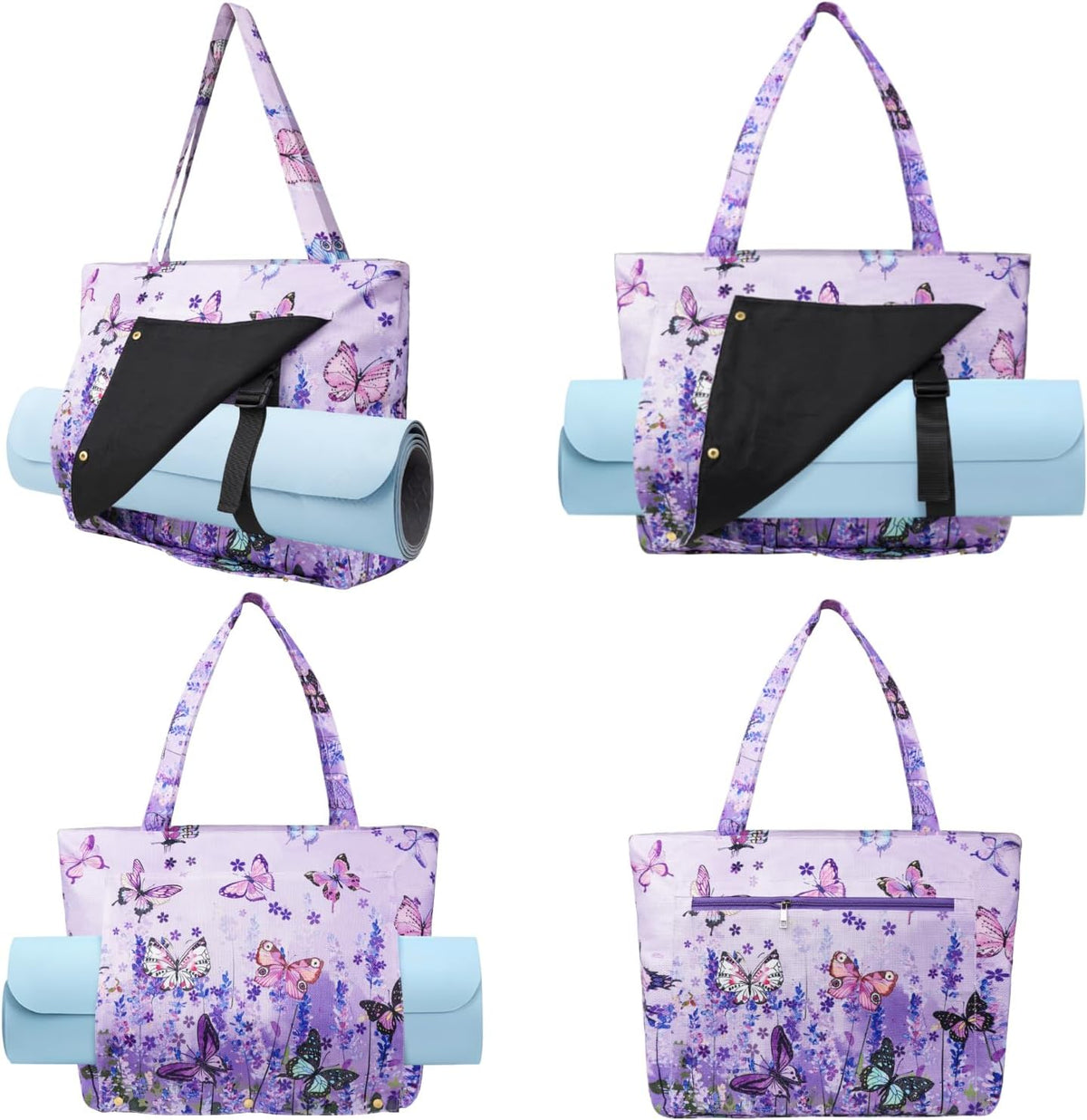 Yoga Mat Bag Yoga Bags and Carriers Fits All Your Stuff Yoga Tote Bag with Zipper Pocket Yoga Mat Carrier Pilates Bag Take in Out Mat Easily