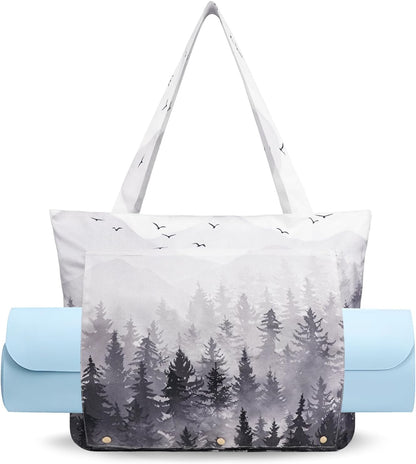 Yoga Mat Bag Yoga Bags and Carriers Fits All Your Stuff Yoga Tote Bag with Zipper Pocket Yoga Mat Carrier Pilates Bag Take in Out Mat Easily