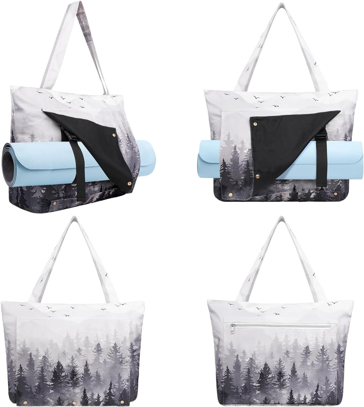 Yoga Mat Bag Yoga Bags and Carriers Fits All Your Stuff Yoga Tote Bag with Zipper Pocket Yoga Mat Carrier Pilates Bag Take in Out Mat Easily