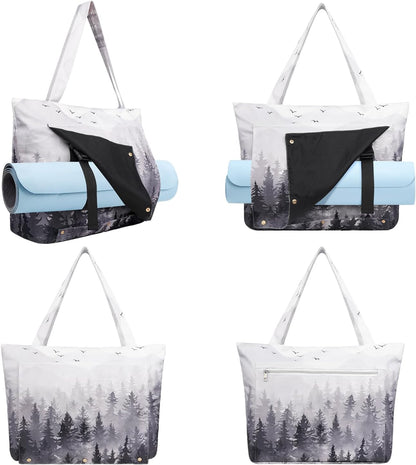 Yoga Mat Bag Yoga Bags and Carriers Fits All Your Stuff Yoga Tote Bag with Zipper Pocket Yoga Mat Carrier Pilates Bag Take in Out Mat Easily